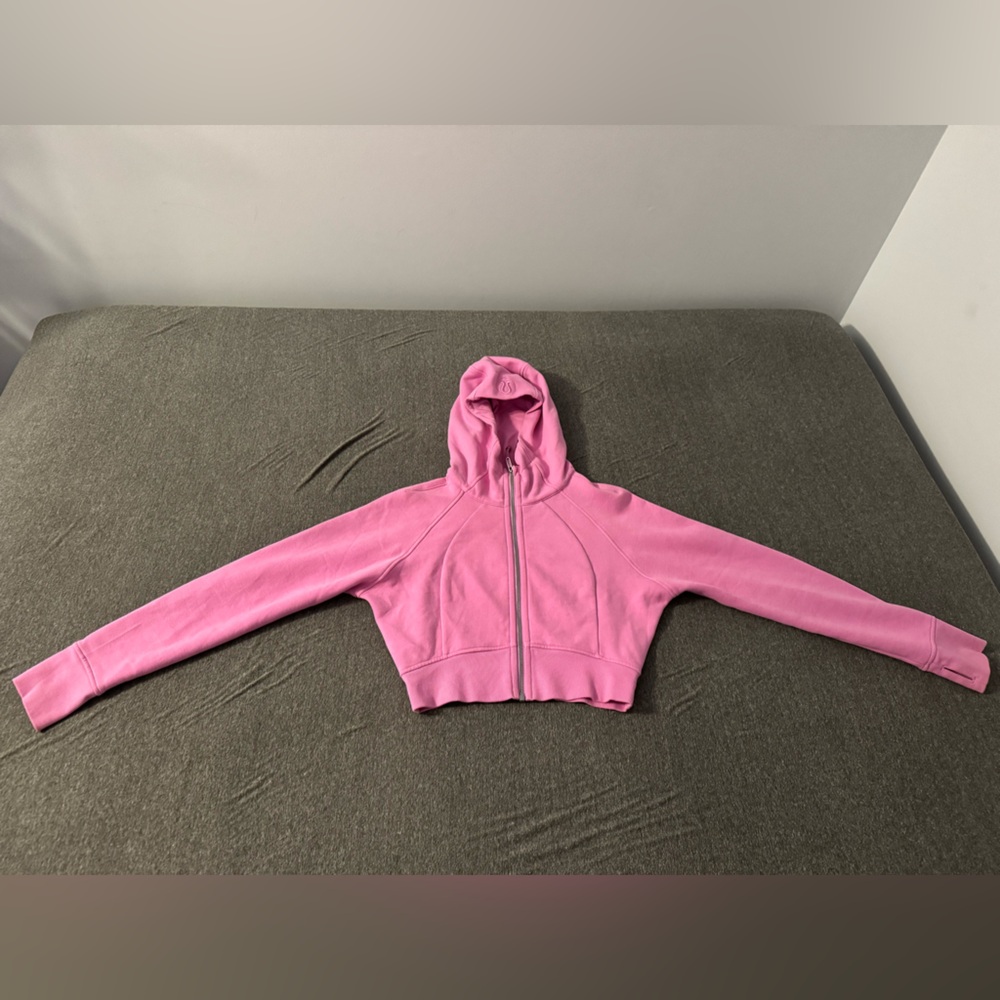 lululemon Scuba Full-Zip Pink Cropped Hoodie
